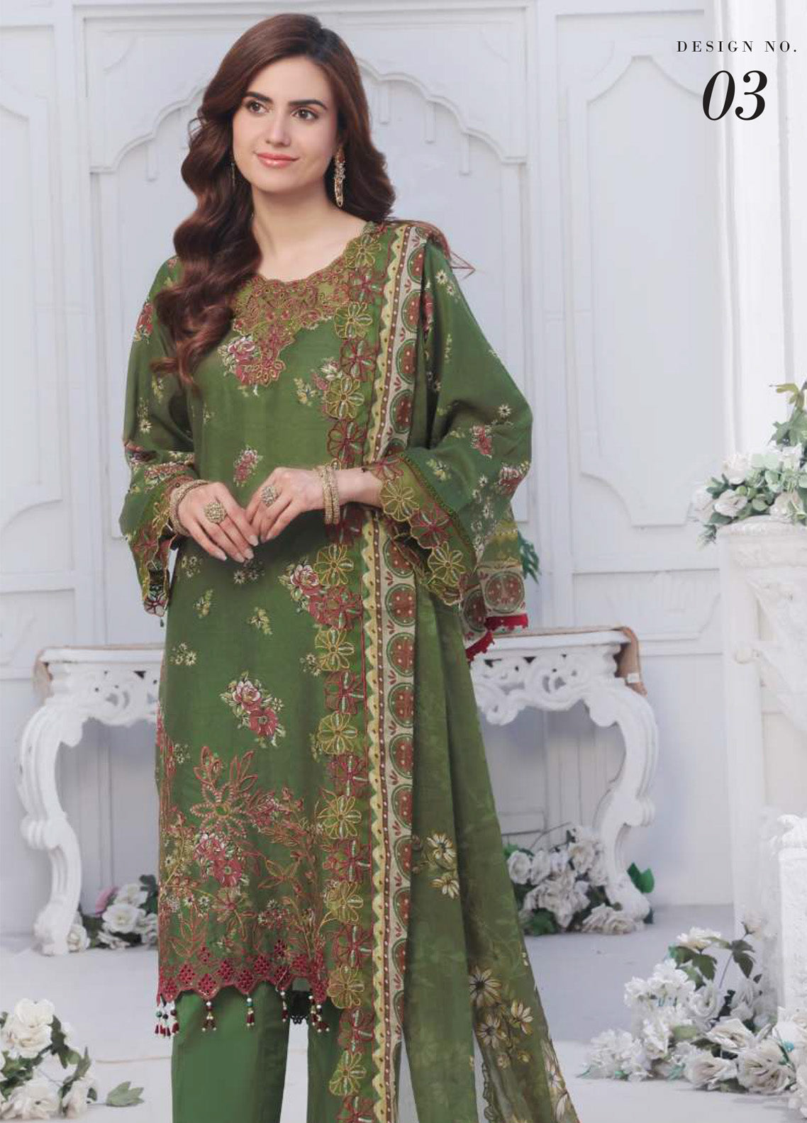 Applique Kari By Alzohaib Embroidered Lawn 3 Piece Unstitched Suit AZ25AK D-03 Applique Kari By Alzohaib Embroidered Lawn 3 Piece Unstitched Suit AZ25AK D-03
