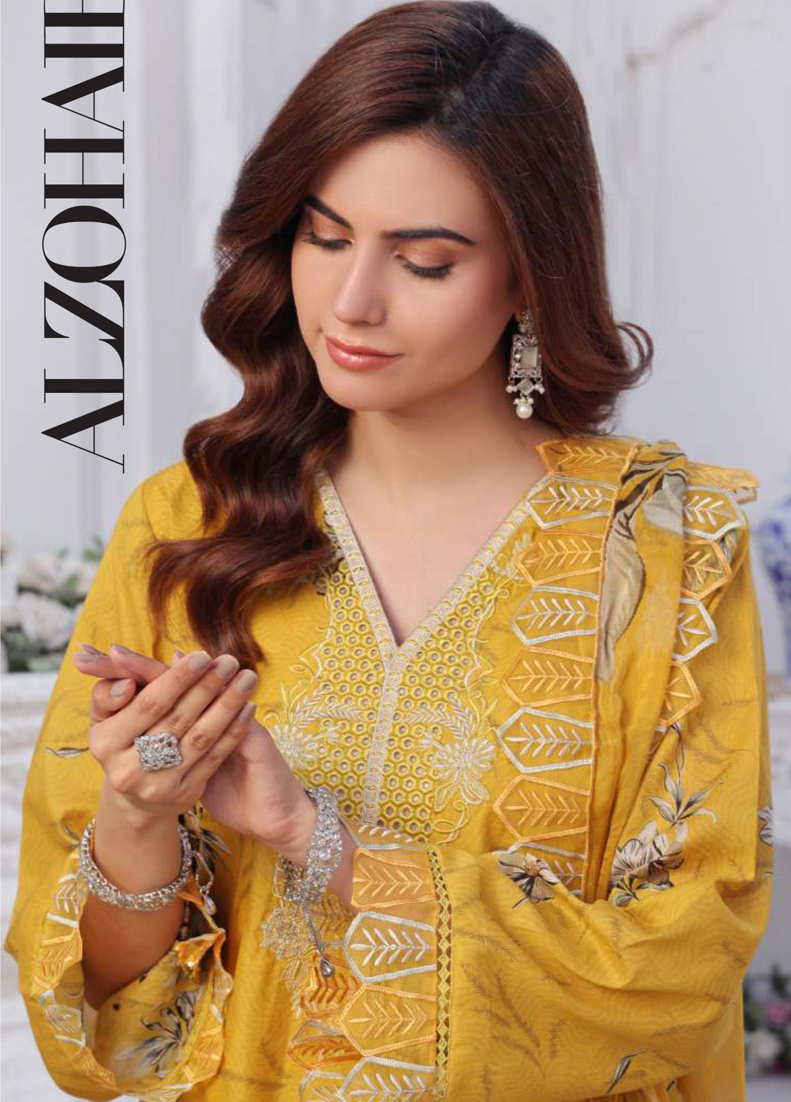 Applique Kari By Alzohaib Embroidered Lawn 3 Piece Unstitched Suit AZ25AK D-05 Applique Kari By Alzohaib Embroidered Lawn 3 Piece Unstitched Suit AZ25AK D-05