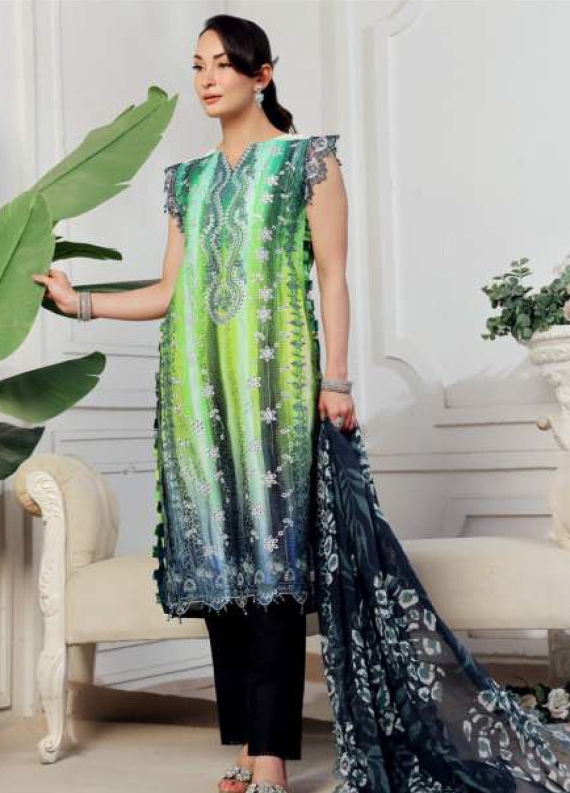 Applique Kari By Alzohaib Embroidered Lawn 3 Piece Unstitched Suit AZ25AK D-08 Applique Kari By Alzohaib Embroidered Lawn 3 Piece Unstitched Suit AZ25AK D-08