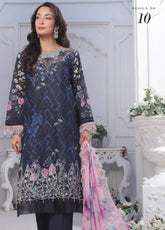 Applique Kari By Alzohaib Embroidered Lawn 3 Piece Unstitched Suit AZ25AK D-10