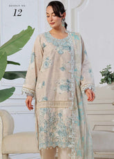 Applique Kari By Alzohaib Embroidered Lawn 3 Piece Unstitched Suit AZ25AK D-12