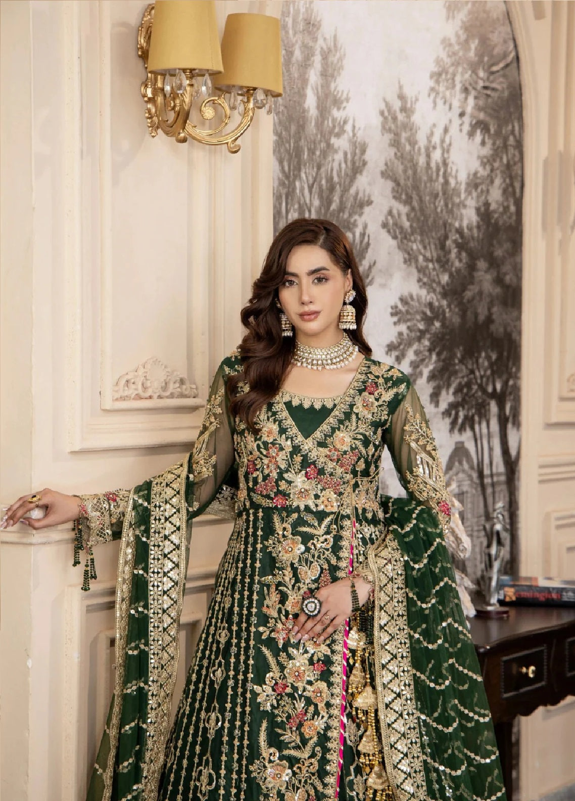 Areesha Luxury Embroidered Organza 3 Piece Unstitched Suit ARE25LC D-02 EMERALD GLOW Areesha Luxury Embroidered Organza 3 Piece Unstitched Suit ARE25LC D-02 EMERALD GLOW
