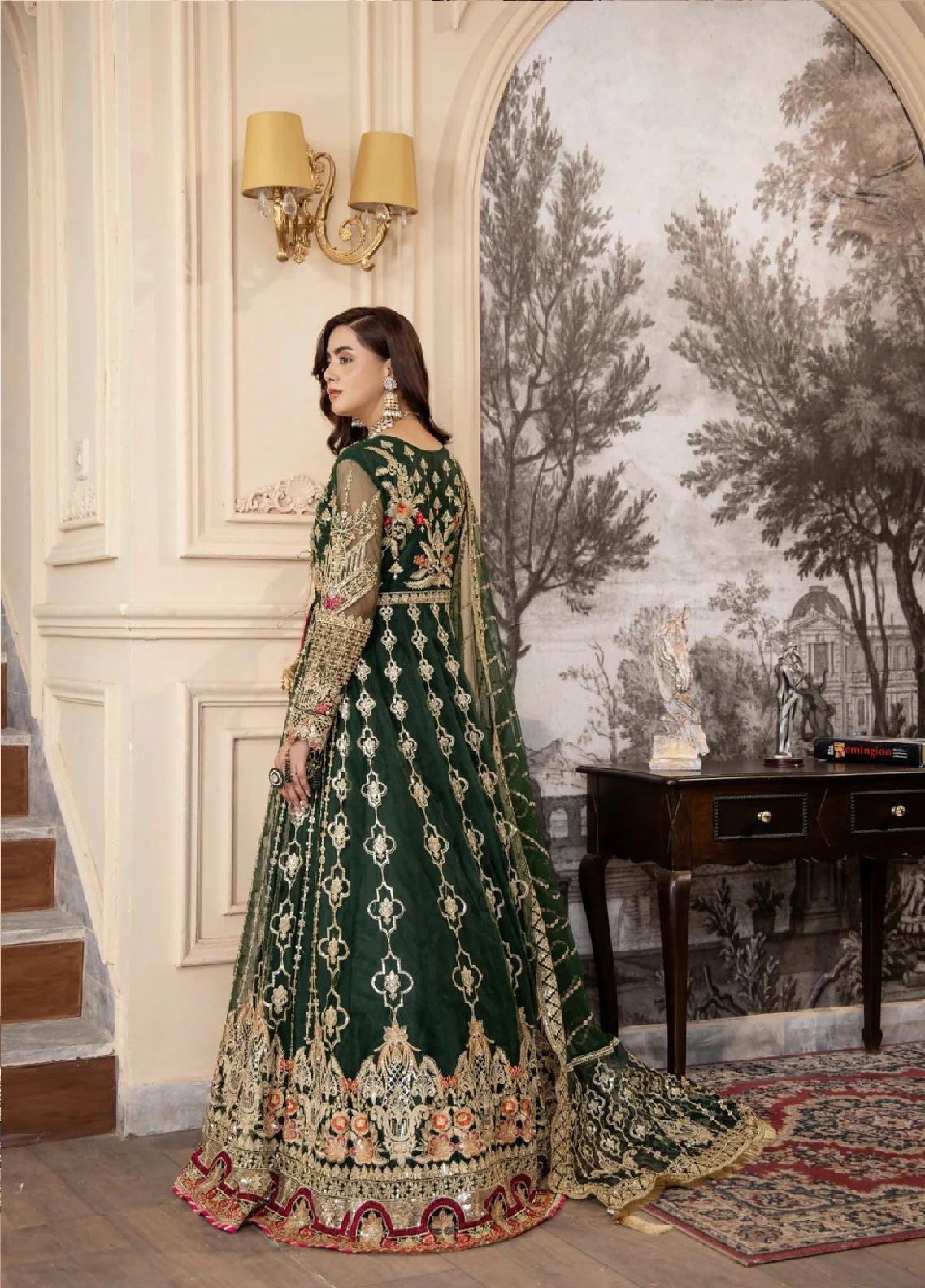 Areesha Luxury Embroidered Organza 3 Piece Unstitched Suit ARE25LC D-02 EMERALD GLOW Areesha Luxury Embroidered Organza 3 Piece Unstitched Suit ARE25LC D-02 EMERALD GLOW