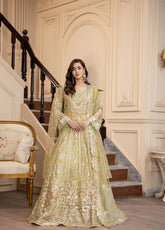 Areesha Luxury Embroidered Organza 3 Piece Unstitched Suit ARE25LC D-06 SUNNY BLUSH
