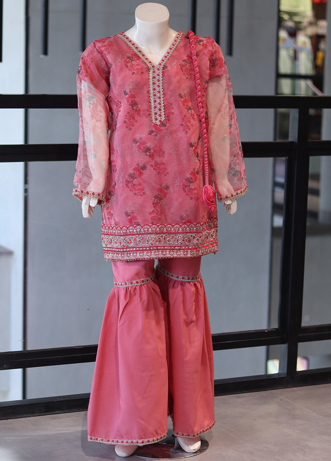 Aroob Fancy Embroidered Organza Stitch 3 Piece Suit - ARB24G D#102 Aroob Fancy Embroidered Organza Stitch 3 Piece Suit - ARB24G D#102