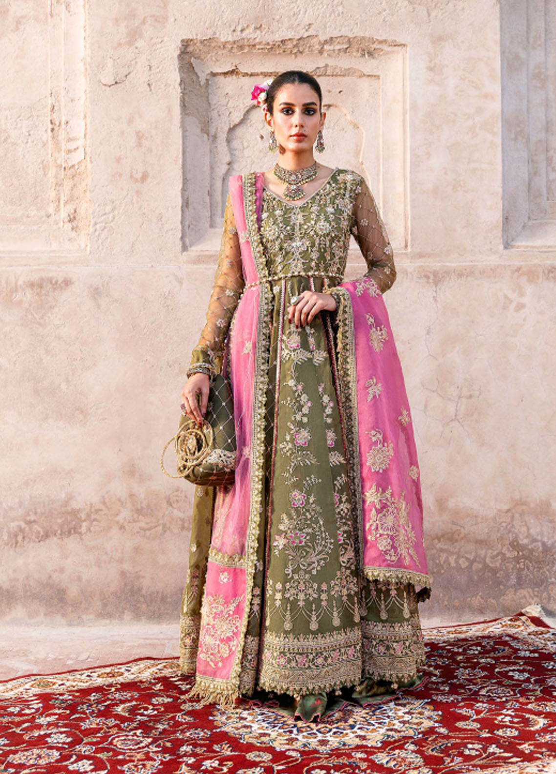 Arzoo By Zarqash Festive Embroidered Net 3 Piece Unstitched Suit ZQ25AF D-08 GULBAHAR Arzoo By Zarqash Festive Embroidered Net 3 Piece Unstitched Suit ZQ25AF D-08 GULBAHAR
