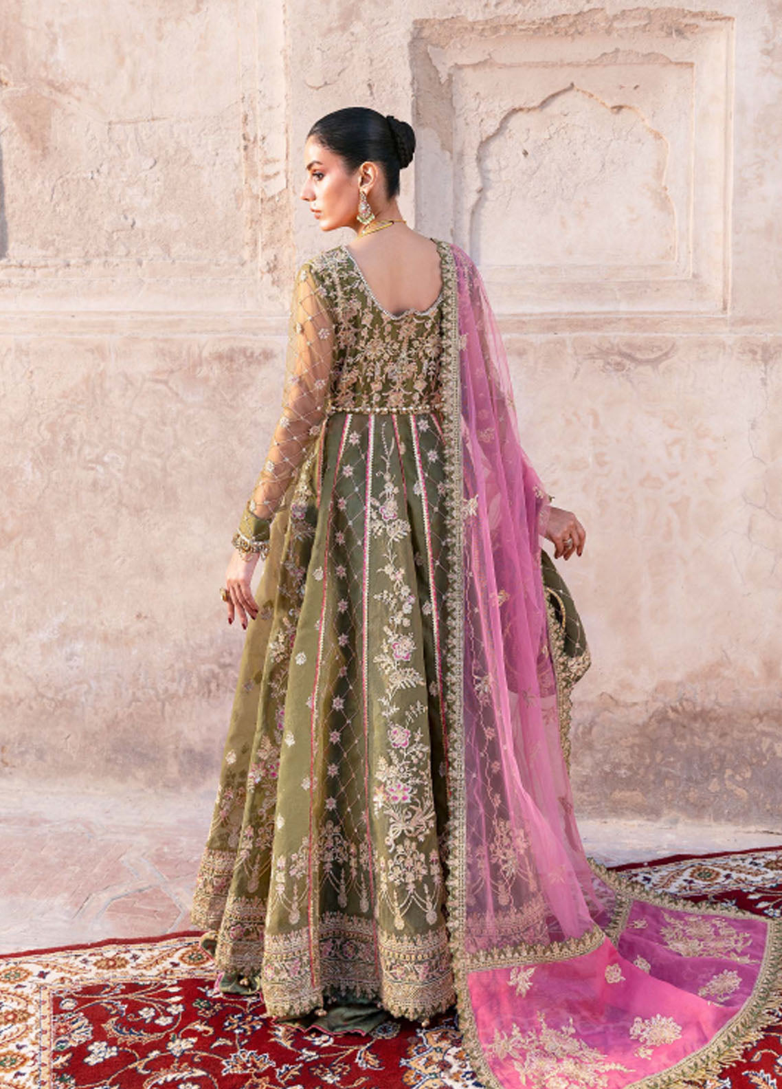 Arzoo By Zarqash Festive Embroidered Net 3 Piece Unstitched Suit ZQ25AF D-08 GULBAHAR Arzoo By Zarqash Festive Embroidered Net 3 Piece Unstitched Suit ZQ25AF D-08 GULBAHAR