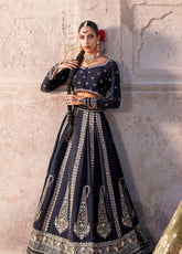 Arzoo By Zarqash Festive Embroidered Raw Silk 3 Piece Unstitched Suit ZQ25AF D-05 ZEHRA