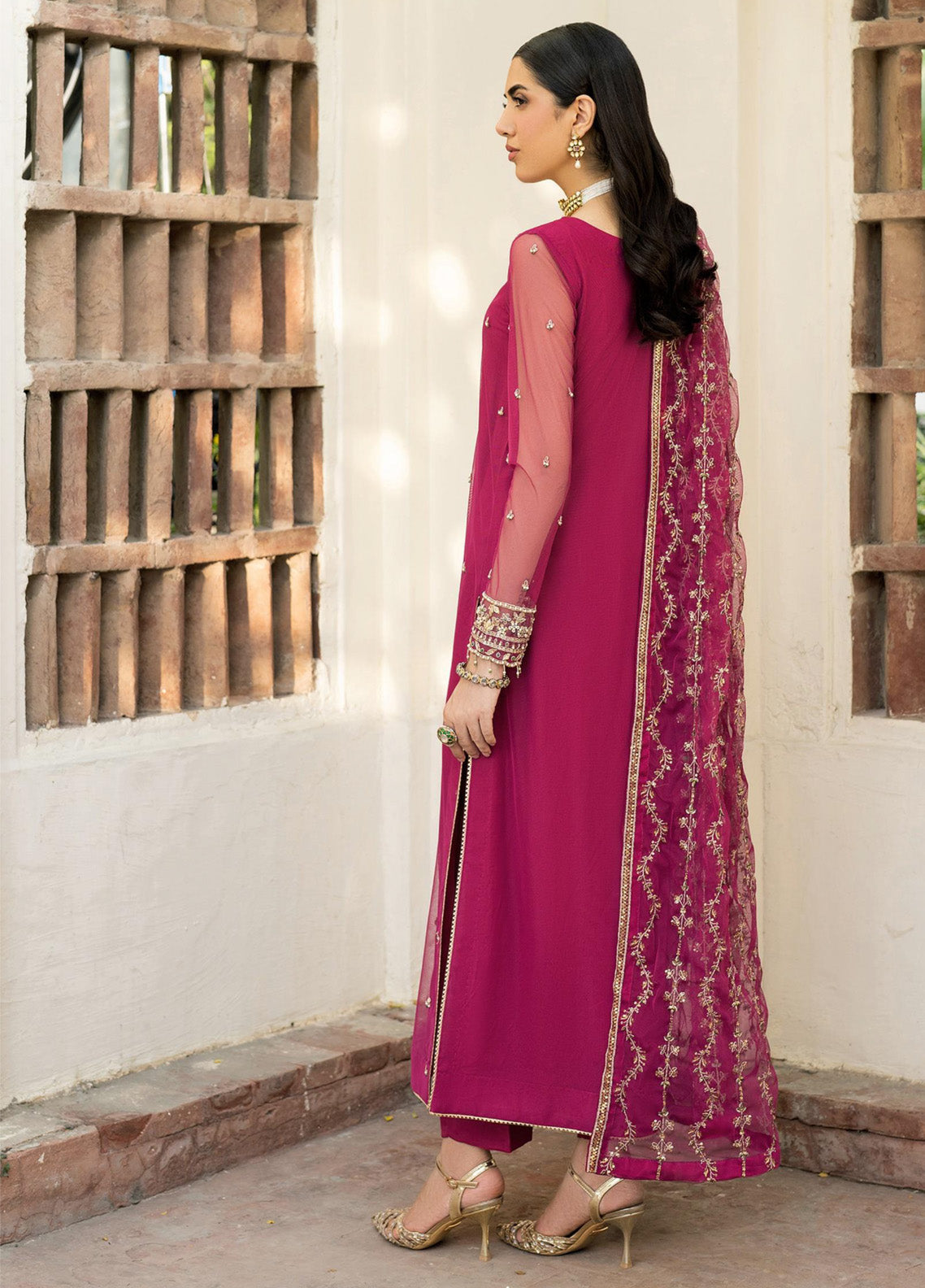 Arzou By Zarif Embroidered Net 3 Piece Unstitched Suit ZF25AF D-HW-01 REMI Arzou By Zarif Embroidered Net 3 Piece Unstitched Suit ZF25AF D-HW-01 REMI