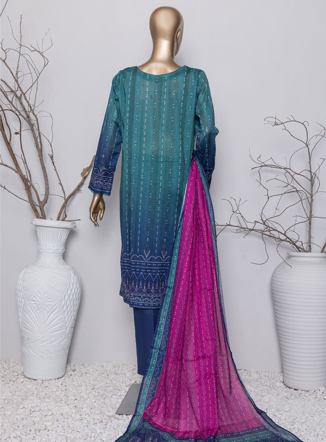 Asasa By HZ Textile Digital Embroidered Lawn 3 Piece Unstitched Suit HZ24AV4 AEL-46 Asasa By HZ Textile Digital Embroidered Lawn 3 Piece Unstitched Suit HZ24AV4 AEL-46