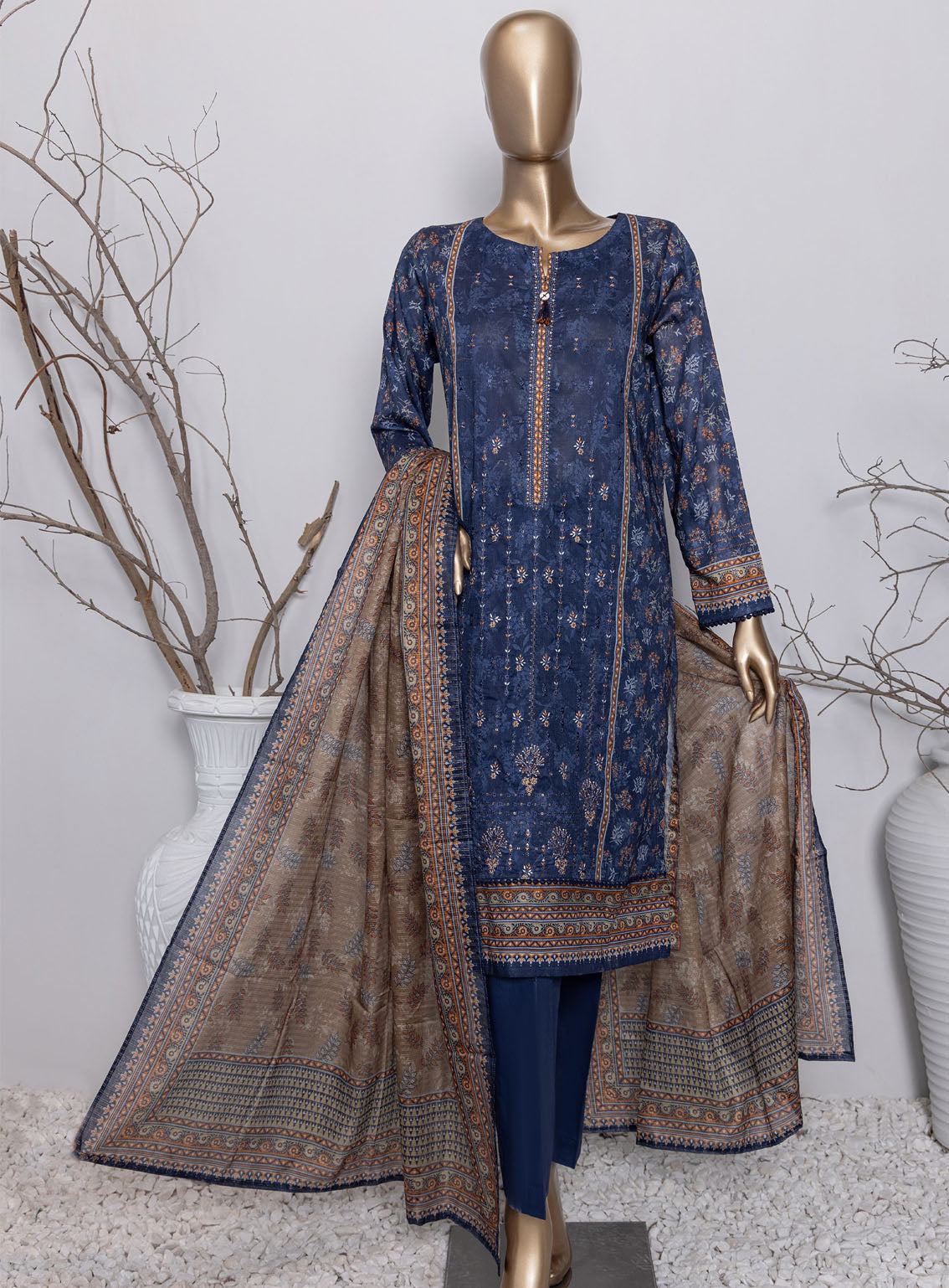 Asasa By HZ Textile Digital Embroidered Lawn 3 Piece Unstitched Suit HZ24AV4 AEL-63 Asasa By HZ Textile Digital Embroidered Lawn 3 Piece Unstitched Suit HZ24AV4 AEL-63