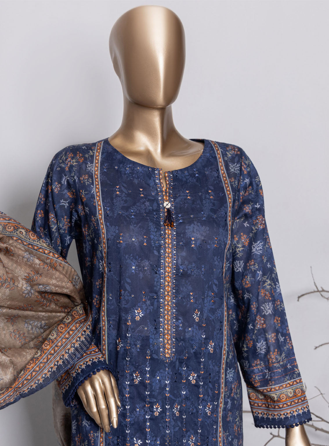 Asasa By HZ Textile Digital Embroidered Lawn 3 Piece Unstitched Suit HZ24AV4 AEL-63 Asasa By HZ Textile Digital Embroidered Lawn 3 Piece Unstitched Suit HZ24AV4 AEL-63