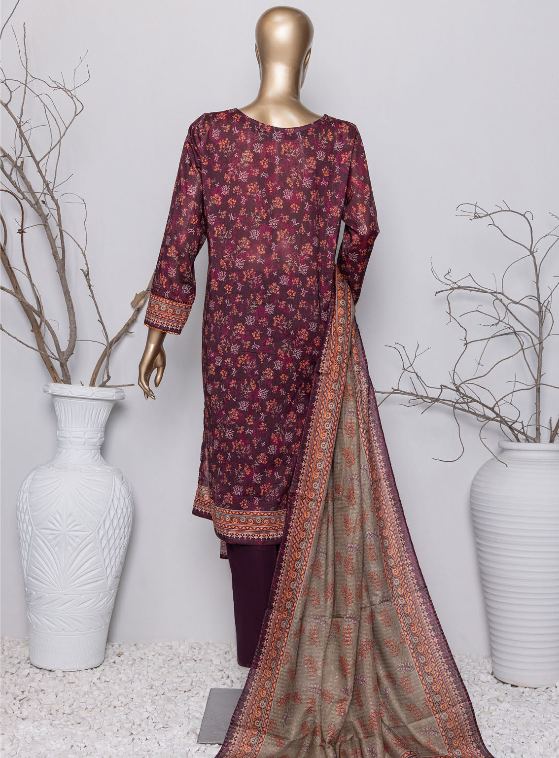 Asasa By HZ Textile Digital Embroidered Lawn 3 Piece Unstitched Suit HZ24AV4 AEL-64 Asasa By HZ Textile Digital Embroidered Lawn 3 Piece Unstitched Suit HZ24AV4 AEL-64