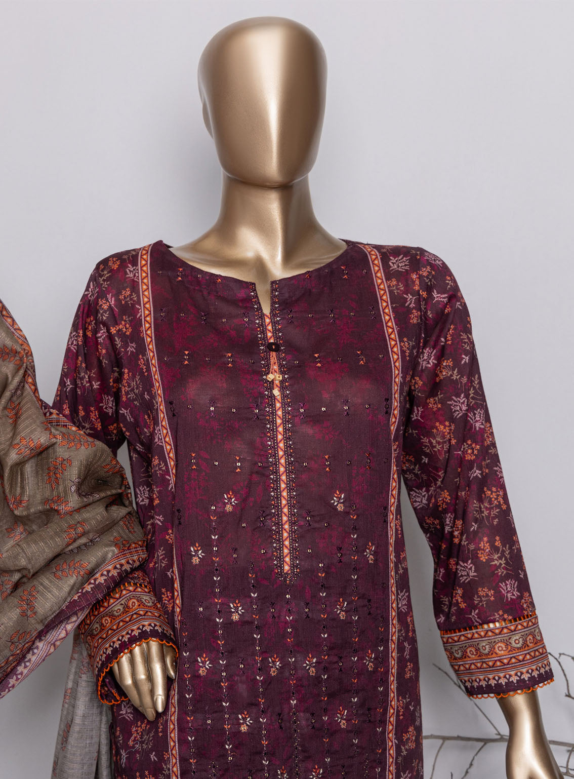 Asasa By HZ Textile Digital Embroidered Lawn 3 Piece Unstitched Suit HZ24AV4 AEL-64 Asasa By HZ Textile Digital Embroidered Lawn 3 Piece Unstitched Suit HZ24AV4 AEL-64