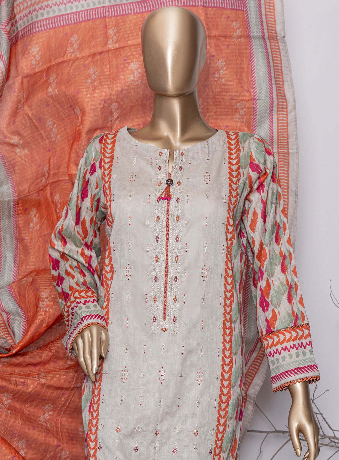 Asasa By HZ Textile Digital Embroidered Lawn 3 Piece Unstitched Suit HZ24AV4 AEL-65 Asasa By HZ Textile Digital Embroidered Lawn 3 Piece Unstitched Suit HZ24AV4 AEL-65