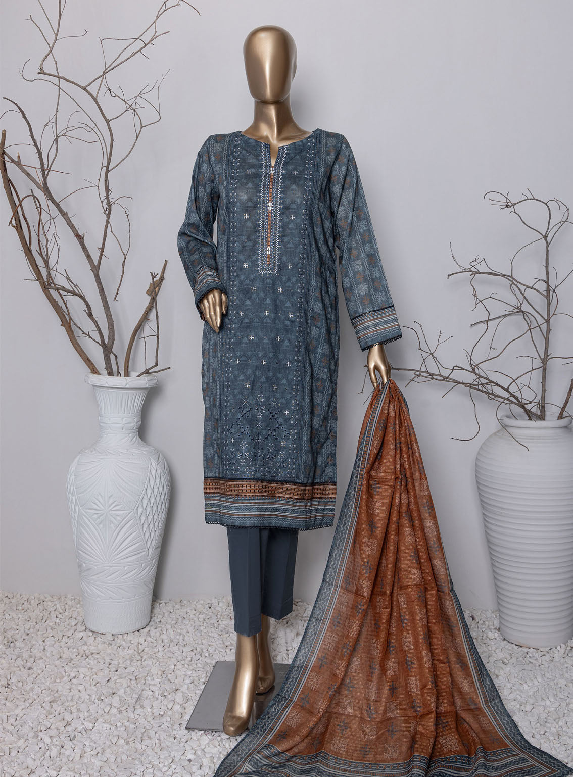 Asasa By HZ Textile Digital Embroidered Lawn 3 Piece Unstitched Suit HZ24AV4 AEL-70 Asasa By HZ Textile Digital Embroidered Lawn 3 Piece Unstitched Suit HZ24AV4 AEL-70