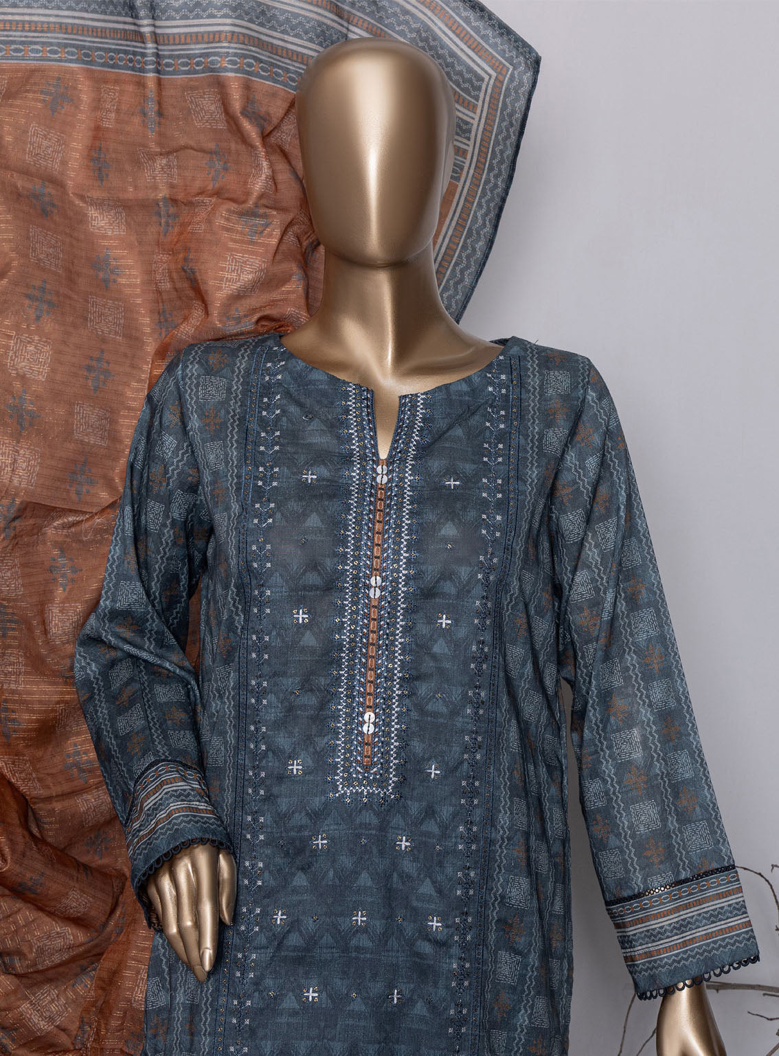 Asasa By HZ Textile Digital Embroidered Lawn 3 Piece Unstitched Suit HZ24AV4 AEL-70 Asasa By HZ Textile Digital Embroidered Lawn 3 Piece Unstitched Suit HZ24AV4 AEL-70