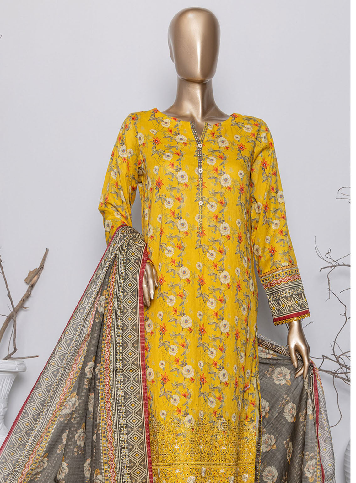 Asasa By HZ Textile Digital Embroidered Lawn 3 Piece Unstitched Suit HZ24AV4 AEL-72 Asasa By HZ Textile Digital Embroidered Lawn 3 Piece Unstitched Suit HZ24AV4 AEL-72