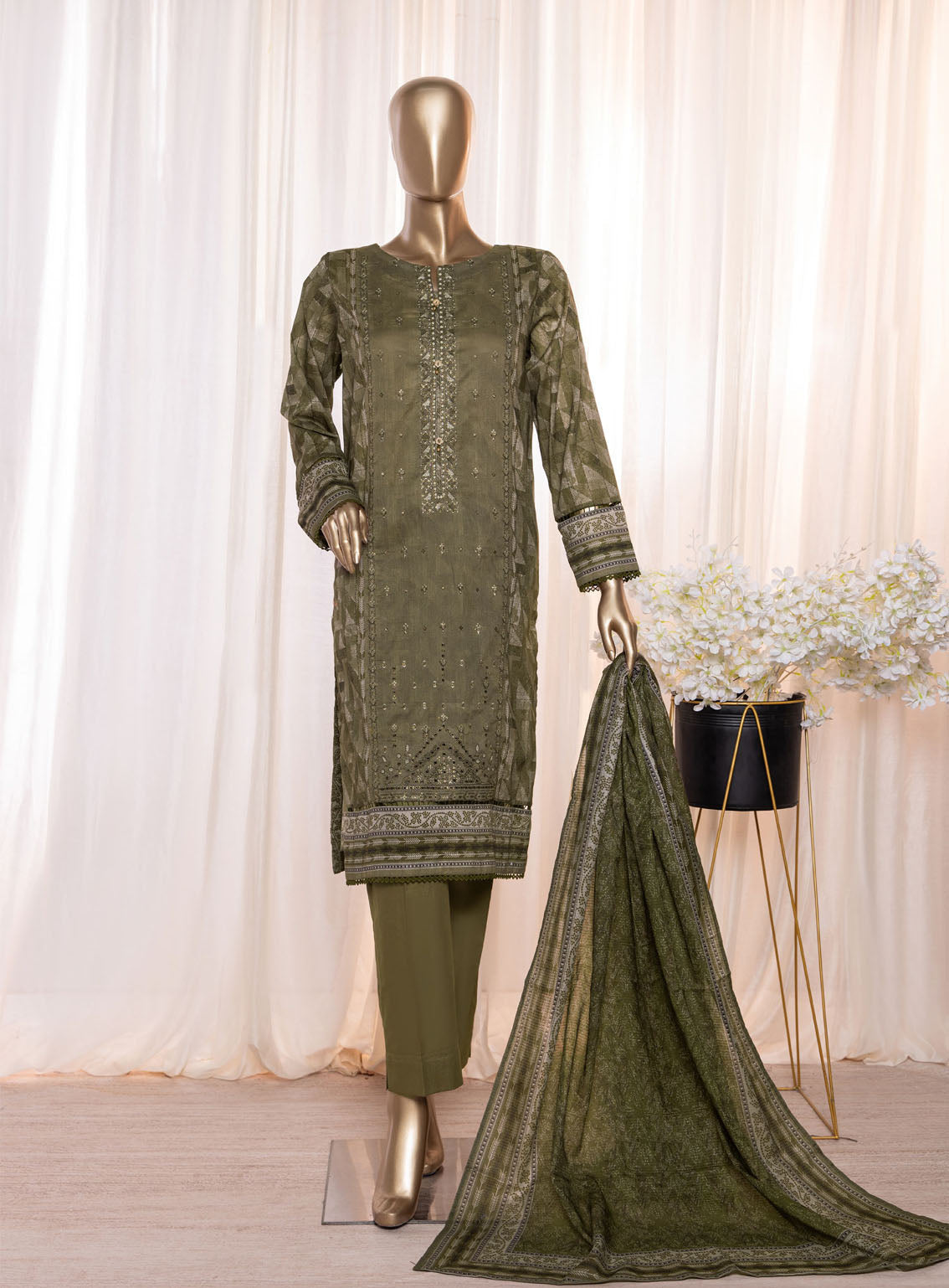Asasa By HZ Textile Digital Embroidered Lawn 3 Piece Unstitched Suit HZ24AV4 AEL-85 Asasa By HZ Textile Digital Embroidered Lawn 3 Piece Unstitched Suit HZ24AV4 AEL-85