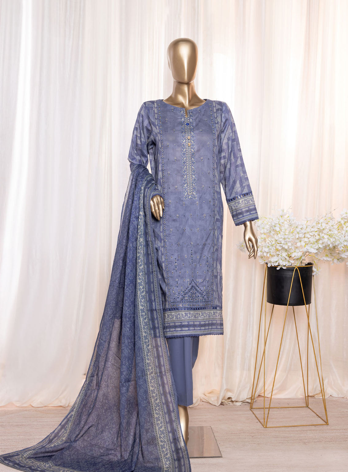 Asasa By HZ Textile Digital Embroidered Lawn 3 Piece Unstitched Suit HZ24AV4 AEL-86 Asasa By HZ Textile Digital Embroidered Lawn 3 Piece Unstitched Suit HZ24AV4 AEL-86
