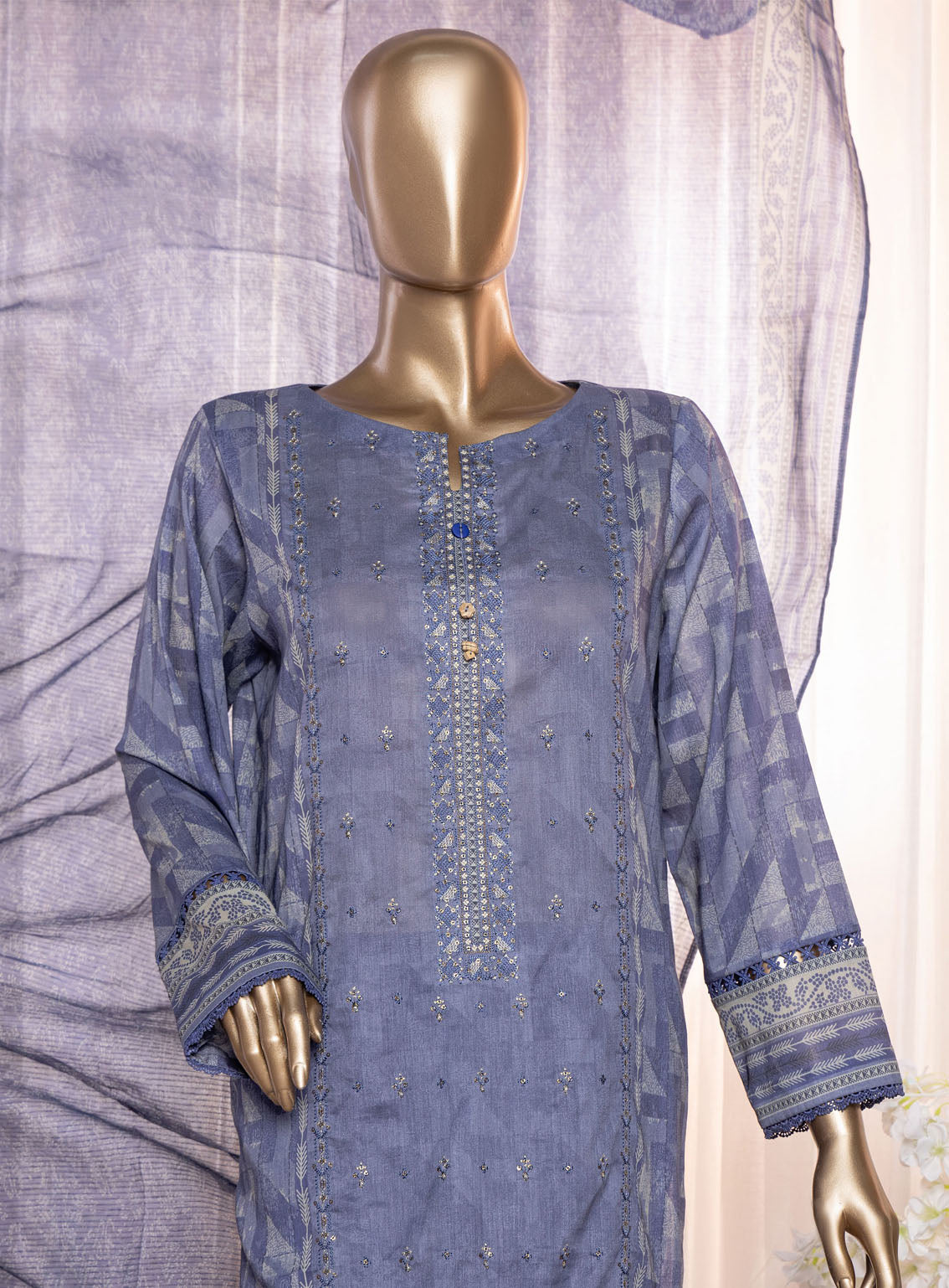 Asasa By HZ Textile Digital Embroidered Lawn 3 Piece Unstitched Suit HZ24AV4 AEL-86 Asasa By HZ Textile Digital Embroidered Lawn 3 Piece Unstitched Suit HZ24AV4 AEL-86