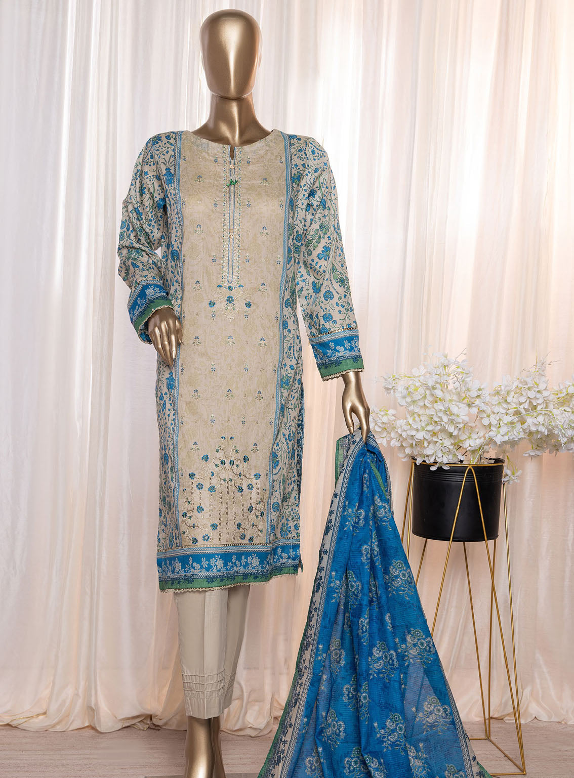 Asasa By HZ Textile Digital Embroidered Lawn 3 Piece Unstitched Suit HZ24AV4 AEL-88 Asasa By HZ Textile Digital Embroidered Lawn 3 Piece Unstitched Suit HZ24AV4 AEL-88