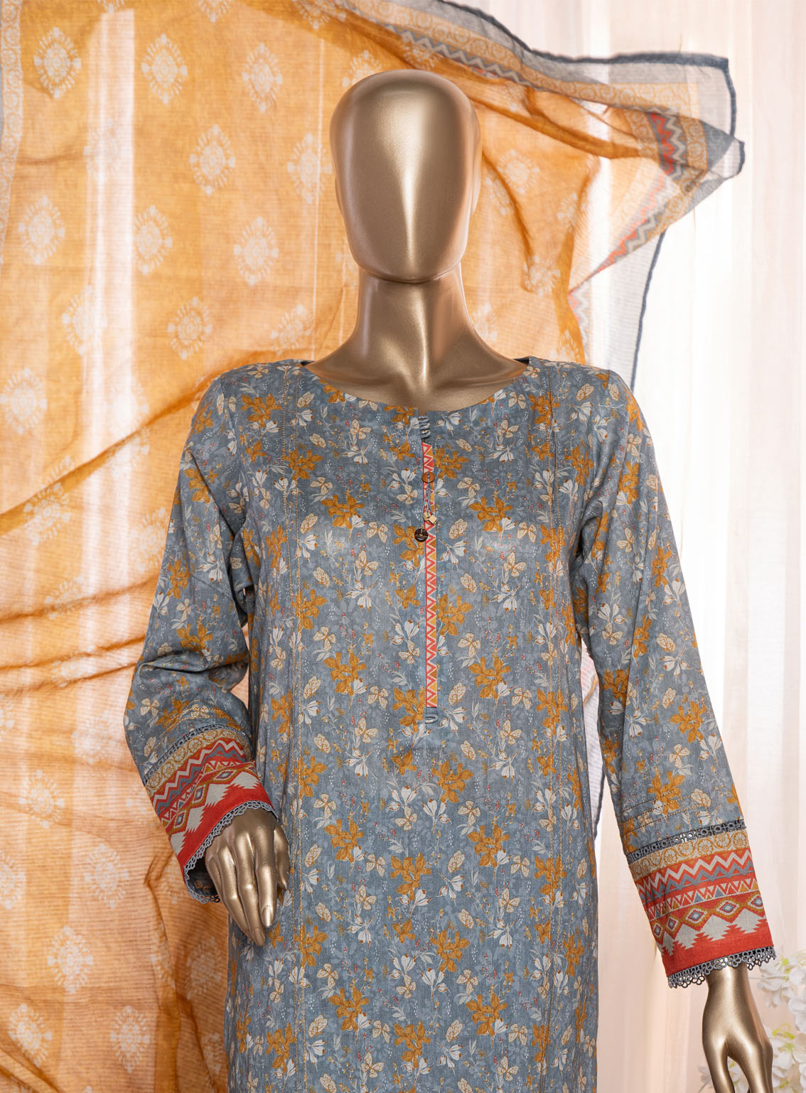 Asasa By HZ Textile Digital Embroidered Lawn 3 Piece Unstitched Suit HZ24AV4 AEL-90 Asasa By HZ Textile Digital Embroidered Lawn 3 Piece Unstitched Suit HZ24AV4 AEL-90