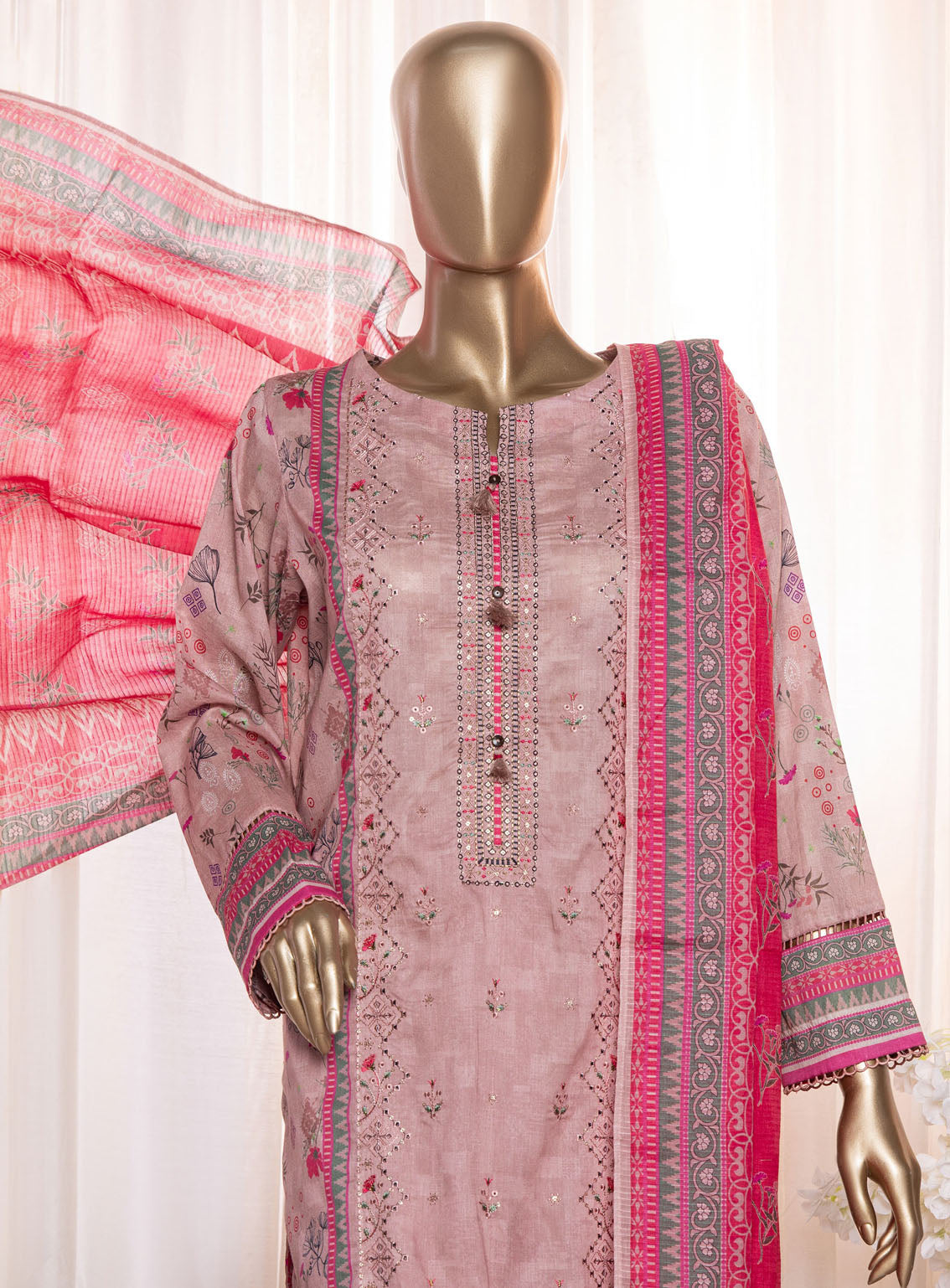 Asasa By HZ Textile Digital Embroidered Lawn 3 Piece Unstitched Suit HZ24AV4 AEL-91 Asasa By HZ Textile Digital Embroidered Lawn 3 Piece Unstitched Suit HZ24AV4 AEL-91