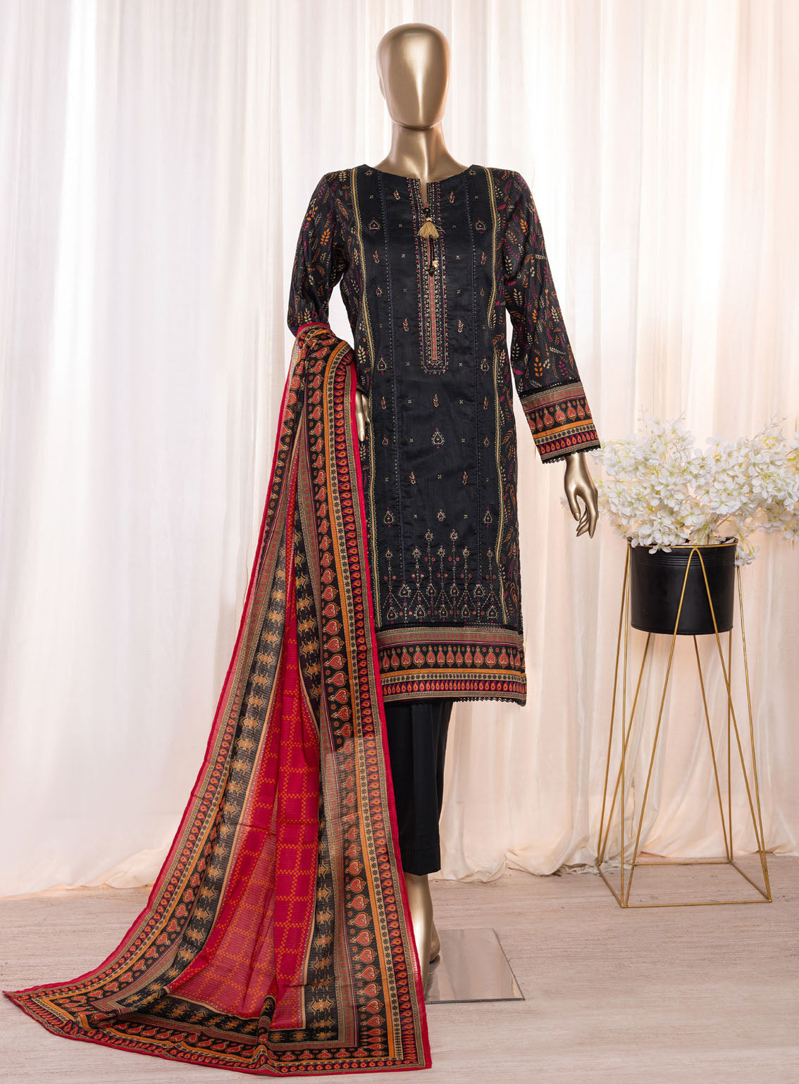 Asasa By HZ Textile Digital Embroidered Lawn 3 Piece Unstitched Suit HZ24AV4 AEL-92 Asasa By HZ Textile Digital Embroidered Lawn 3 Piece Unstitched Suit HZ24AV4 AEL-92