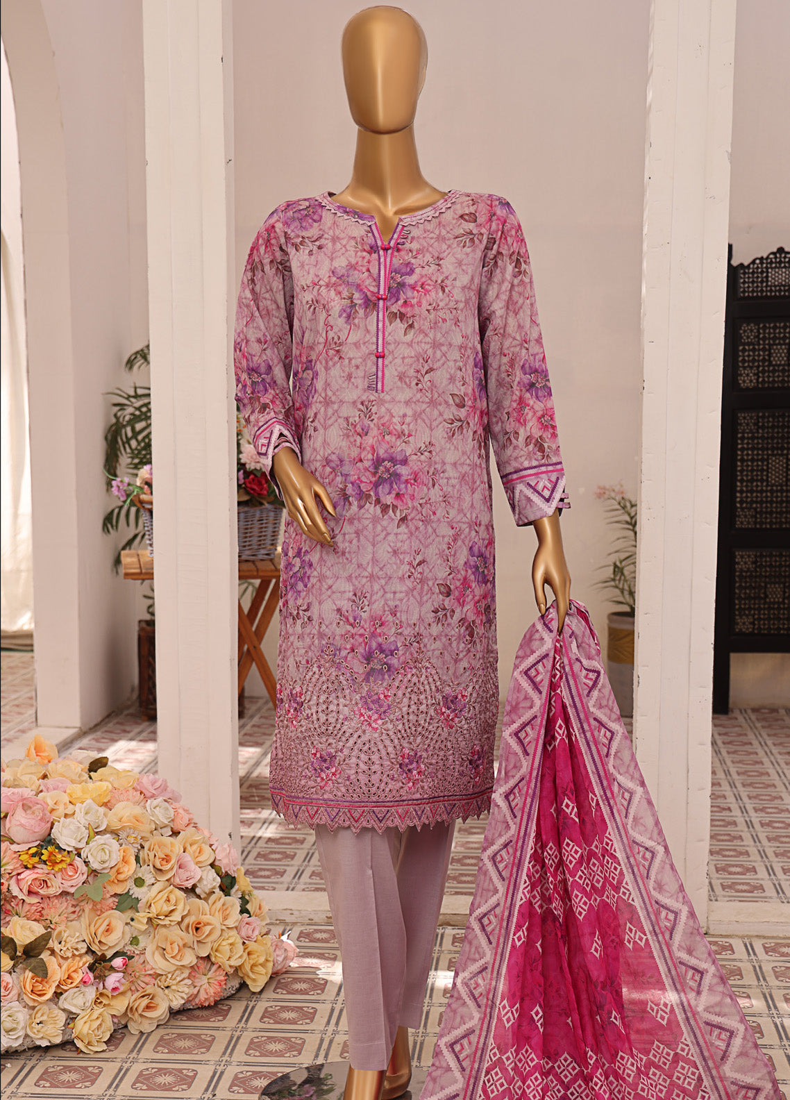 Asasa By HZ Textile Embroidered Lawn 3 Piece Unstitched Suit HZ25APE AJE-303 Asasa By HZ Textile Embroidered Lawn 3 Piece Unstitched Suit HZ25APE AJE-303