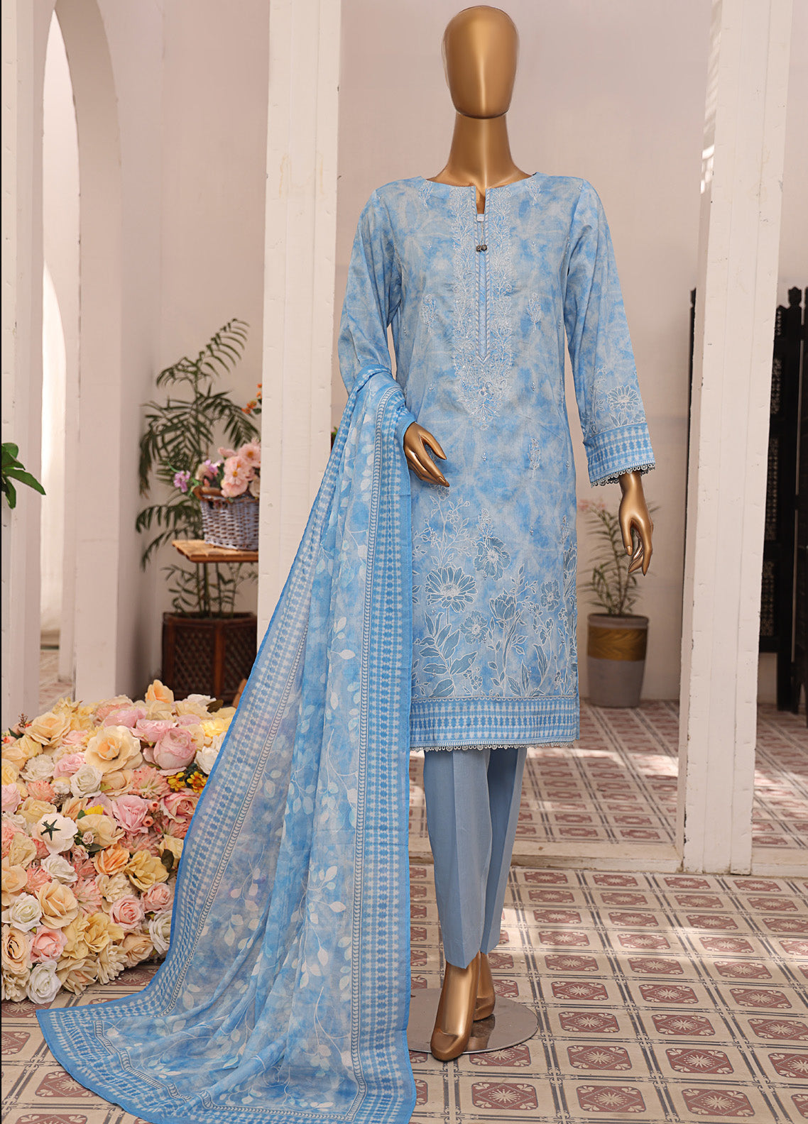 Asasa By HZ Textile Embroidered Lawn 3 Piece Unstitched Suit HZ25APE AJE-305 Asasa By HZ Textile Embroidered Lawn 3 Piece Unstitched Suit HZ25APE AJE-305