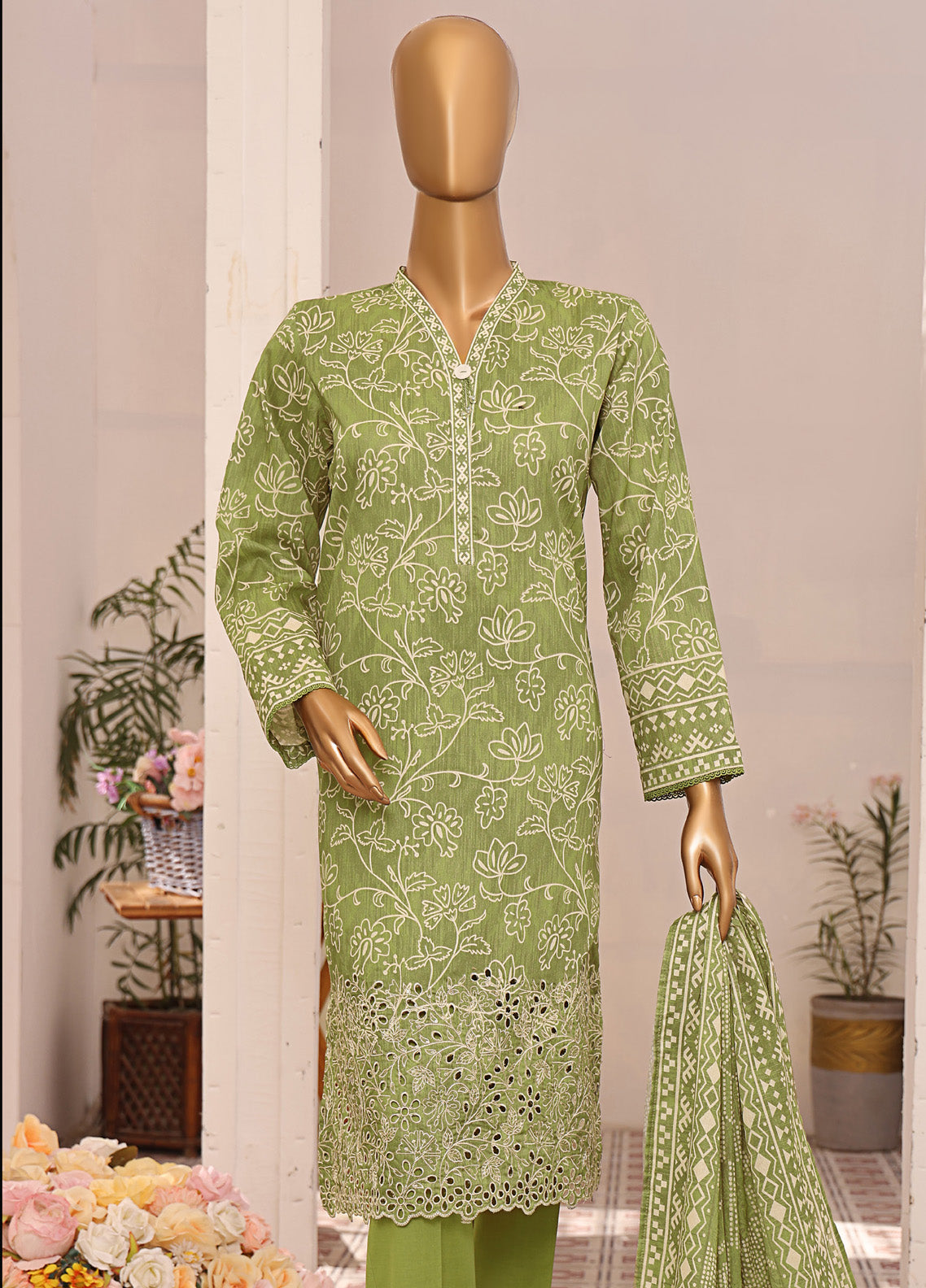 Asasa By HZ Textile Embroidered Lawn 3 Piece Unstitched Suit HZ25APE AJE-309 Asasa By HZ Textile Embroidered Lawn 3 Piece Unstitched Suit HZ25APE AJE-309