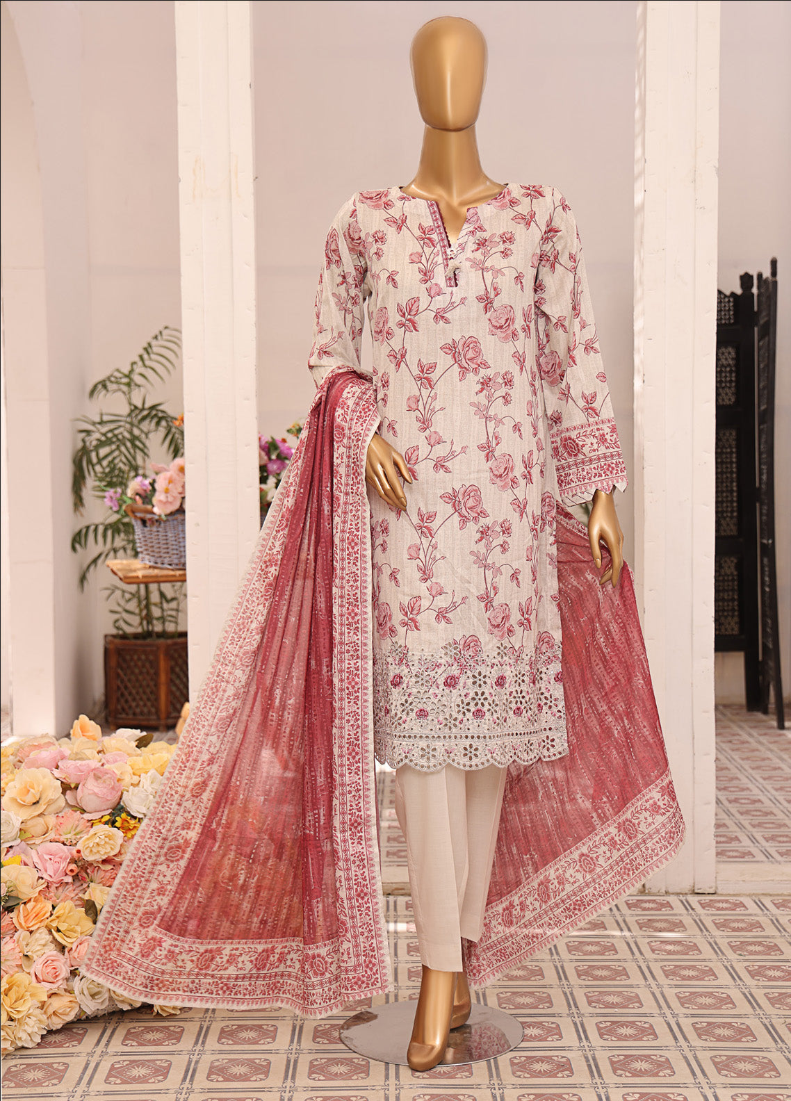 Asasa By HZ Textile Embroidered Lawn 3 Piece Unstitched Suit HZ25APE AJE-310 Asasa By HZ Textile Embroidered Lawn 3 Piece Unstitched Suit HZ25APE AJE-310