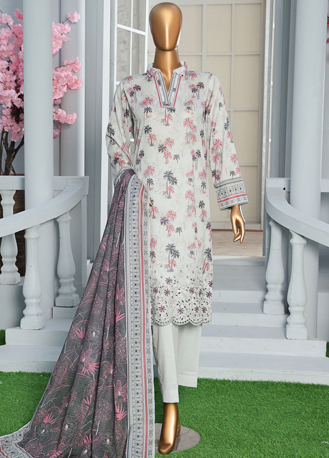 Asasa By HZ Textiles Embroidered Lawn 3 Piece Unstitched Suit HZ25AV2 AEC-610 Asasa By HZ Textiles Embroidered Lawn 3 Piece Unstitched Suit HZ25AV2 AEC-610