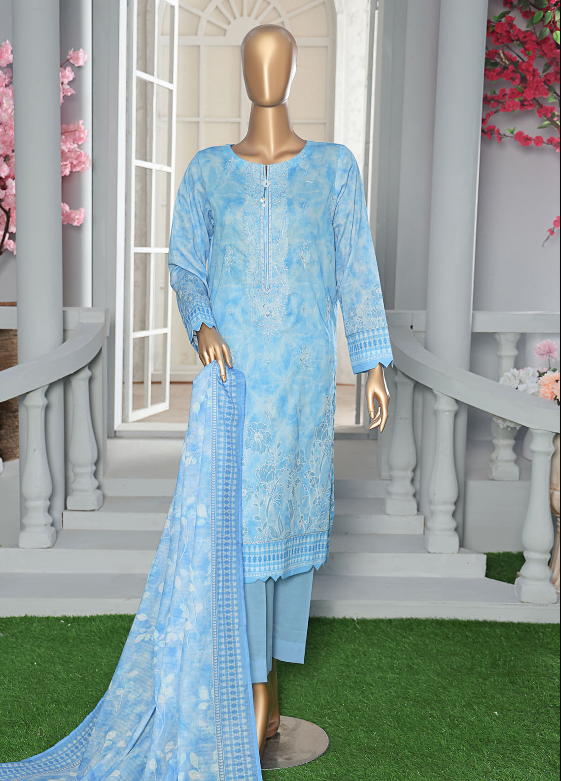 Asasa By HZ Textiles Embroidered Lawn 3 Piece Unstitched Suit HZ25AV2 AEC-611 Asasa By HZ Textiles Embroidered Lawn 3 Piece Unstitched Suit HZ25AV2 AEC-611