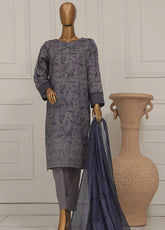 Asasa HZ Textile Digital Printed Embroidered Lawn 3 Piece Unstitched Suit HZ25AV1 AEL-257