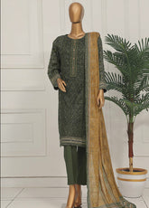 Asasa HZ Textile Digital Printed Embroidered Lawn 3 Piece Unstitched Suit HZ25AV1 AEL-69