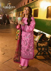 Asim Jofa Embroidered Lawn 3 Piece Unstitched Suit AJ25EL AJUBF-08