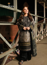 Asim Jofa Embroidered Lawn 3 Piece Unstitched Suit AJ25EL AJUBF-51