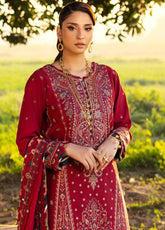 Asim Jofa Embroidered Lawn 3 Piece Unstitched Suit AJ25L D-AJELL-06