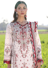 Asim Jofa Embroidered Lawn 3 Piece Unstitched Suit AJ25L D-AJELL-08