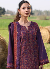 Asim Jofa Embroidered Lawn 3 Piece Unstitched Suit AJ25L D-AJELL-13