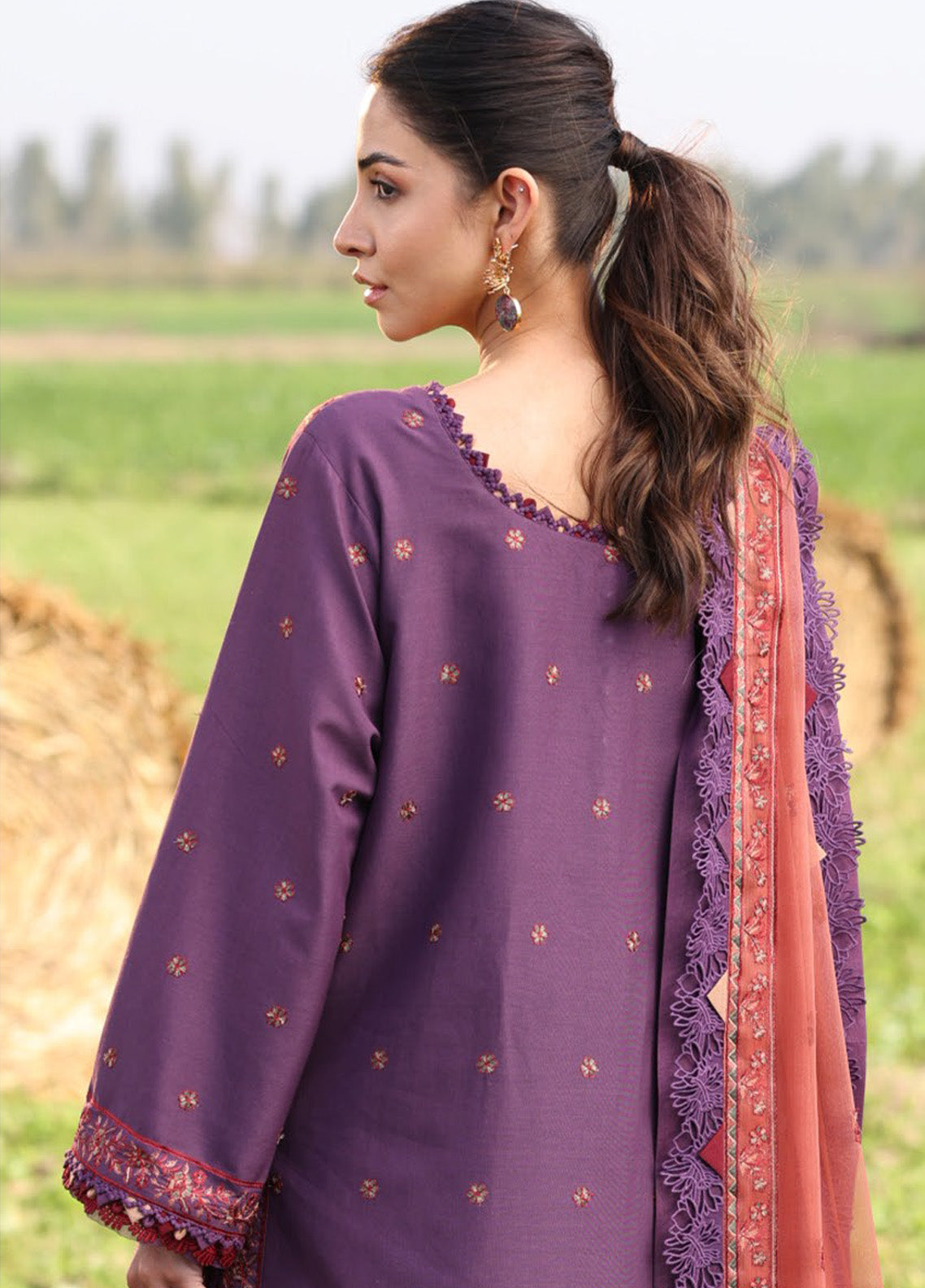 Asim Jofa Embroidered Lawn 3 Piece Unstitched Suit AJ25L D-AJELL-13 Asim Jofa Embroidered Lawn 3 Piece Unstitched Suit AJ25L D-AJELL-13