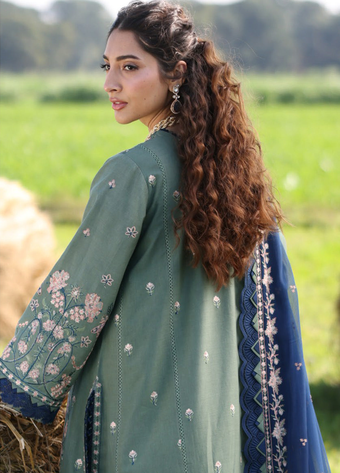 Asim Jofa Embroidered Lawn 3 Piece Unstitched Suit AJ25L D-AJELL-14 Asim Jofa Embroidered Lawn 3 Piece Unstitched Suit AJ25L D-AJELL-14
