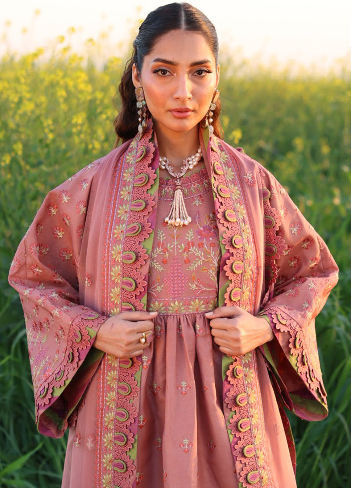 Asim Jofa Embroidered Lawn 3 Piece Unstitched Suit AJ25L D-AJELL-16 Asim Jofa Embroidered Lawn 3 Piece Unstitched Suit AJ25L D-AJELL-16