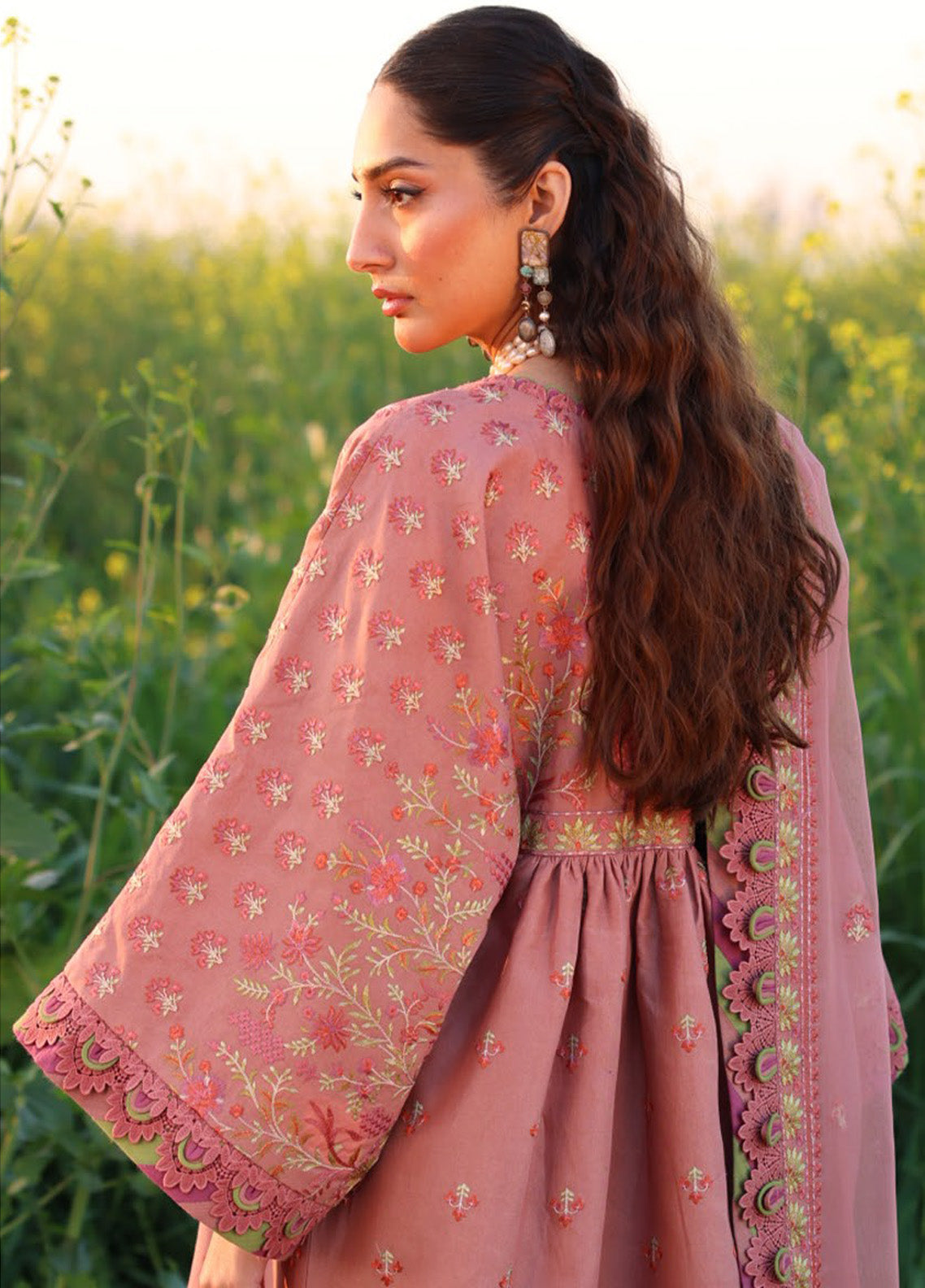 Asim Jofa Embroidered Lawn 3 Piece Unstitched Suit AJ25L D-AJELL-16 Asim Jofa Embroidered Lawn 3 Piece Unstitched Suit AJ25L D-AJELL-16