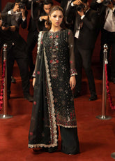 Asim Jofa Luxury Festive Embroidered Chiffon 3 Piece Unstitched Suit AJ25LFD3 AJLLF-17