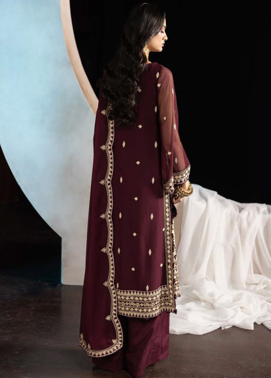Asim Jofa Luxury Festive Embroidered Chiffon 3 Piece Unstitched Suit AJ25LFD3 AJLLF-19 Asim Jofa Luxury Festive Embroidered Chiffon 3 Piece Unstitched Suit AJ25LFD3 AJLLF-19