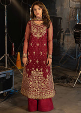 Asim Jofa Luxury Festive Embroidered Net 3 Piece Unstitched Suit AJ25LFD3 AJLLF-01