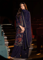 Asim Jofa Luxury Festive Embroidered Silk 3 Piece Unstitched Suit AJ25LFD3 AJLLF-12